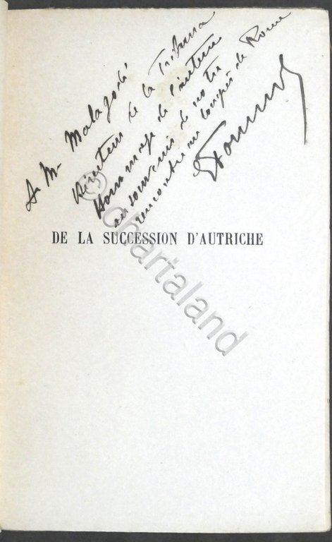 WWI - Étienne Fournol - De la succession d'Autriche - …