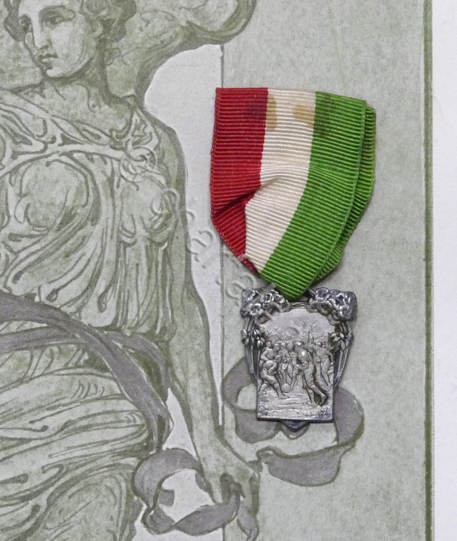 WWI - Festa al Campo - Diploma e Medaglia d'Argento …
