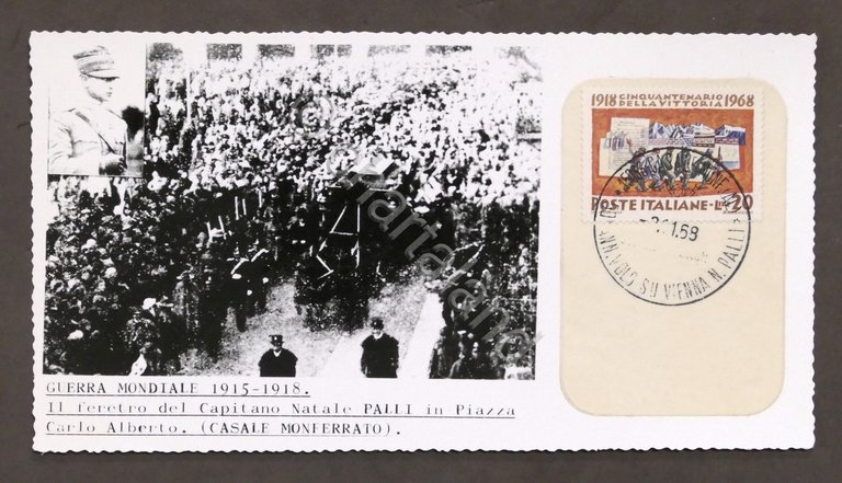 WWI - Fotografia con annullo - Funerali N. Palli - …