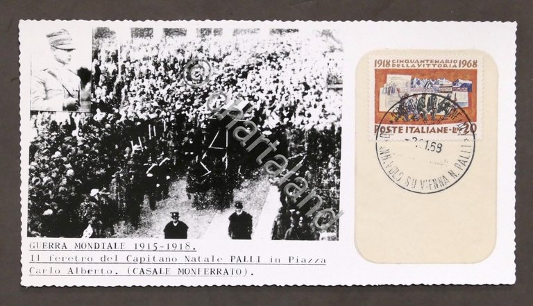 WWI - Fotografia con annullo - Funerali N. Palli - …