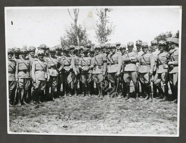 WWI - Fotografia gruppo ufficiali dell'Esercito Italiano - 1916 ca.