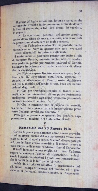 WWI - G. Douhet - Documenti relazione inchiesta Caporetto - …