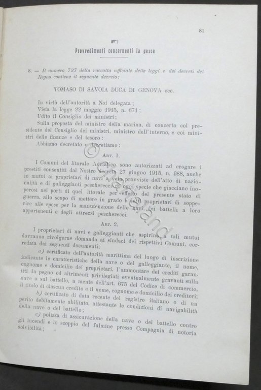 WWI - La Legislazione Italiana durante la Guerra Nazionale - …