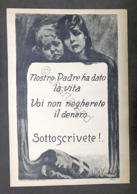 WWI - Manifesto sottoscrizione raccolta denaro per la patria - …