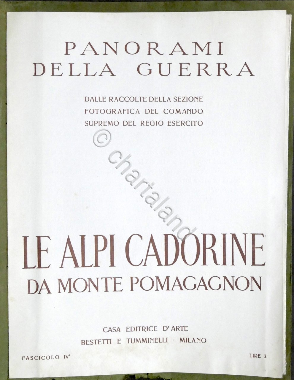 WWI - Panorami della Guerra - Le Alpi Cadorine da …