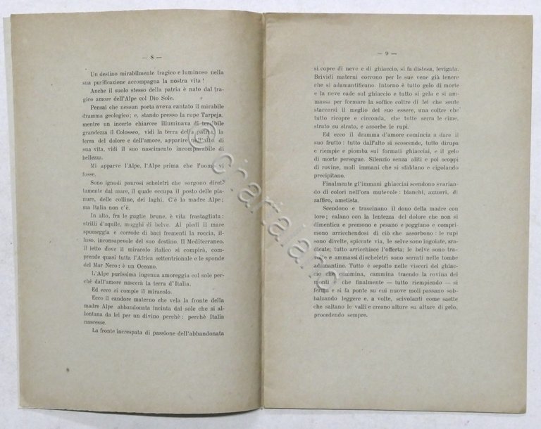 WWI - Sem Benelli - Italia - Orazione detta il …