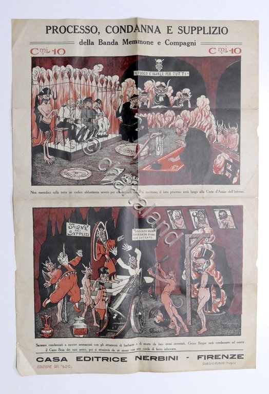 WWI Manifesto - Processo condanna e supplizio Banda Memmone e …