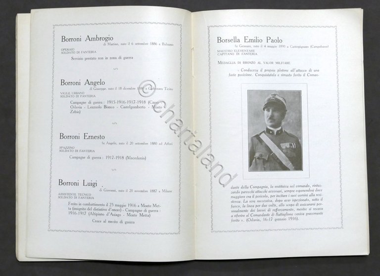 WWI Milano Accorsero al richiamo della patria 1915 - 1918 …