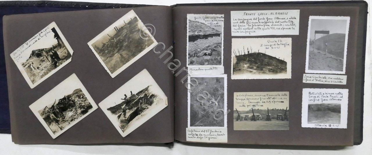 WWII - Album fotografie fronte Greco - Albanese - 1941 …