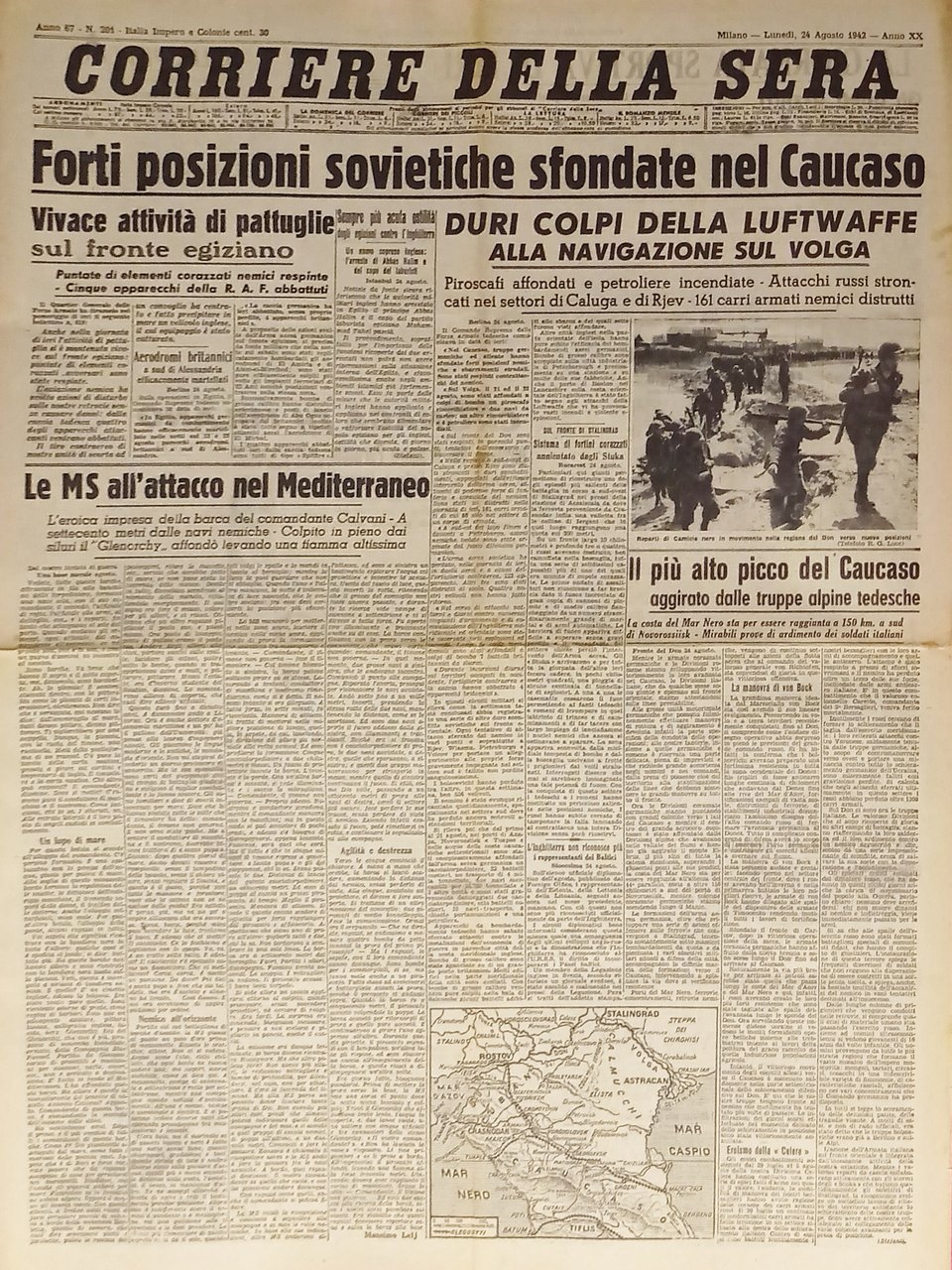 WWII - Corriere della Sera N. 201 - 1942 Forti …