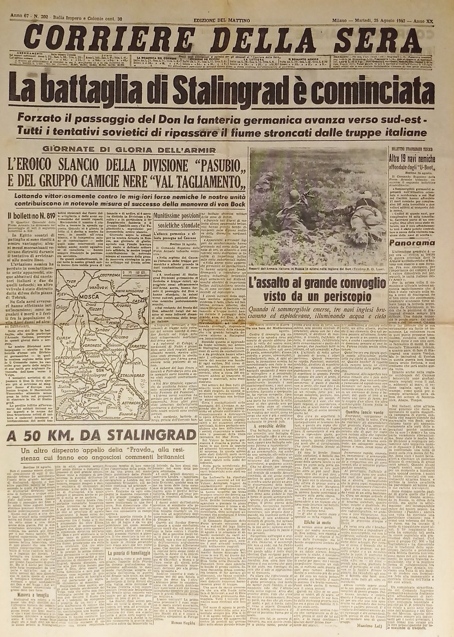 WWII - Corriere della Sera N. 202 - 1942 La …