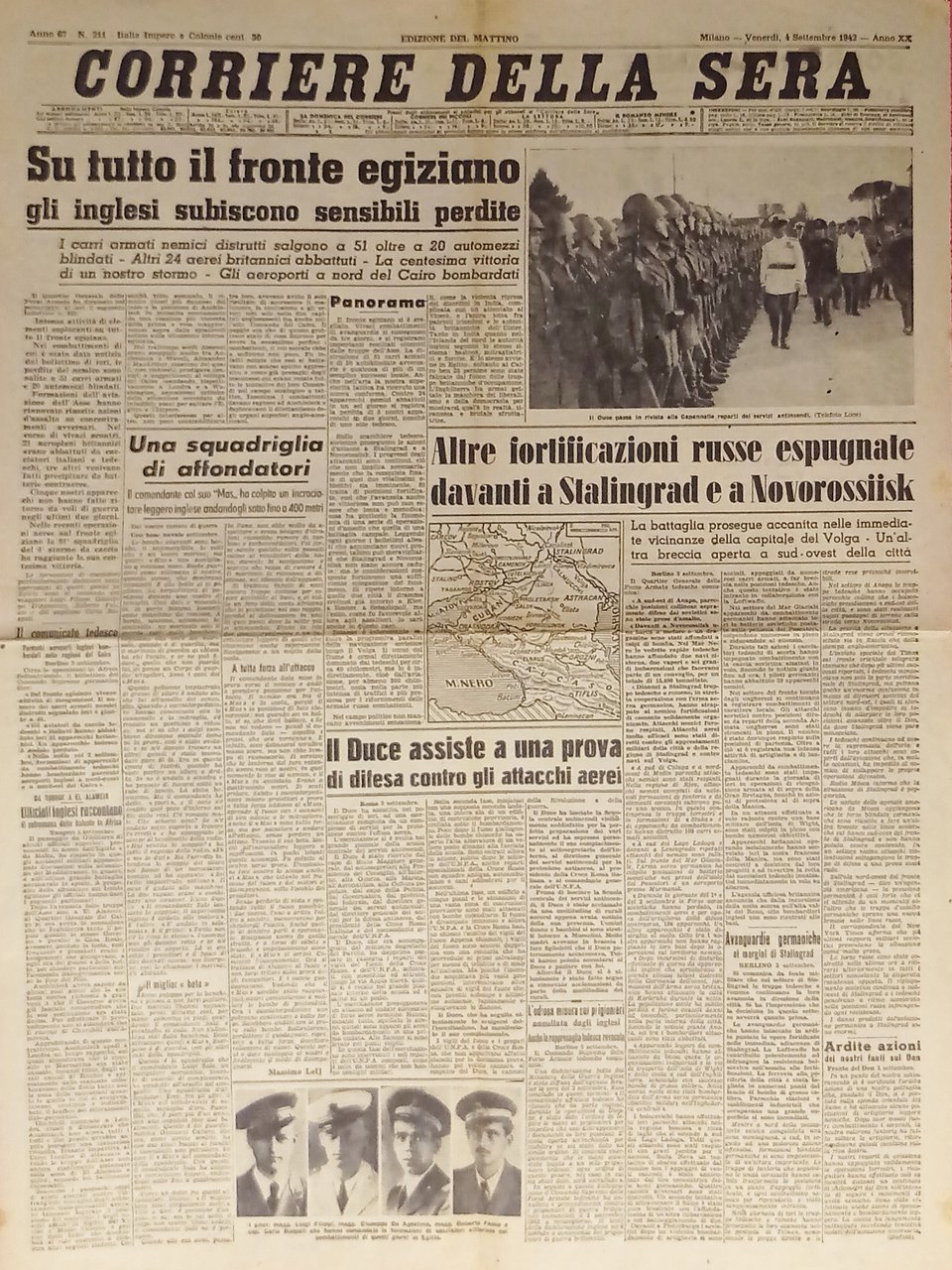 WWII - Corriere della Sera N. 211 - 1942 Su …