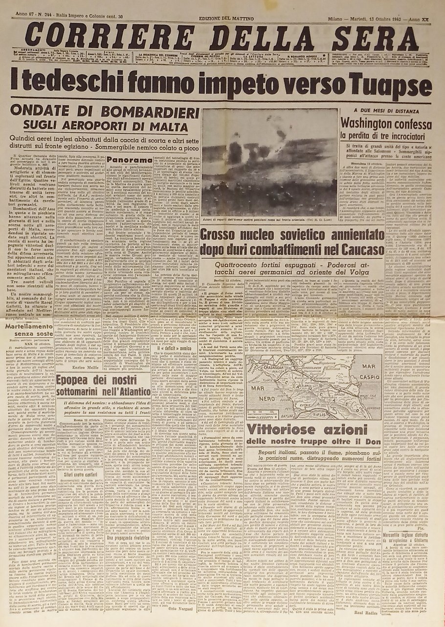 WWII - Corriere della Sera N. 244 - 1942 I …