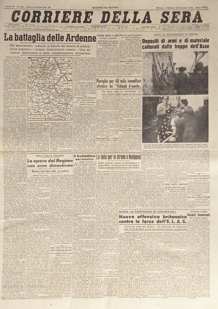 WWII - Corriere della Sera N. 311 - 1944 La …