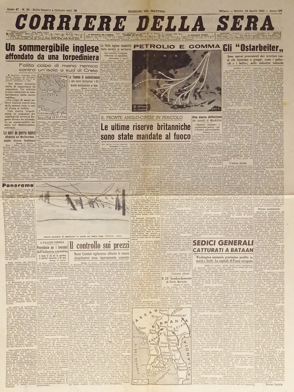 WWII - Corriere della Sera N. 93 - 1942 Il …