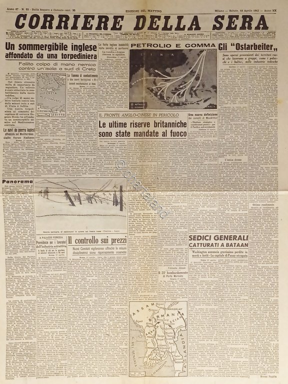 WWII - Corriere della Sera N. 93 - 1942 Il …