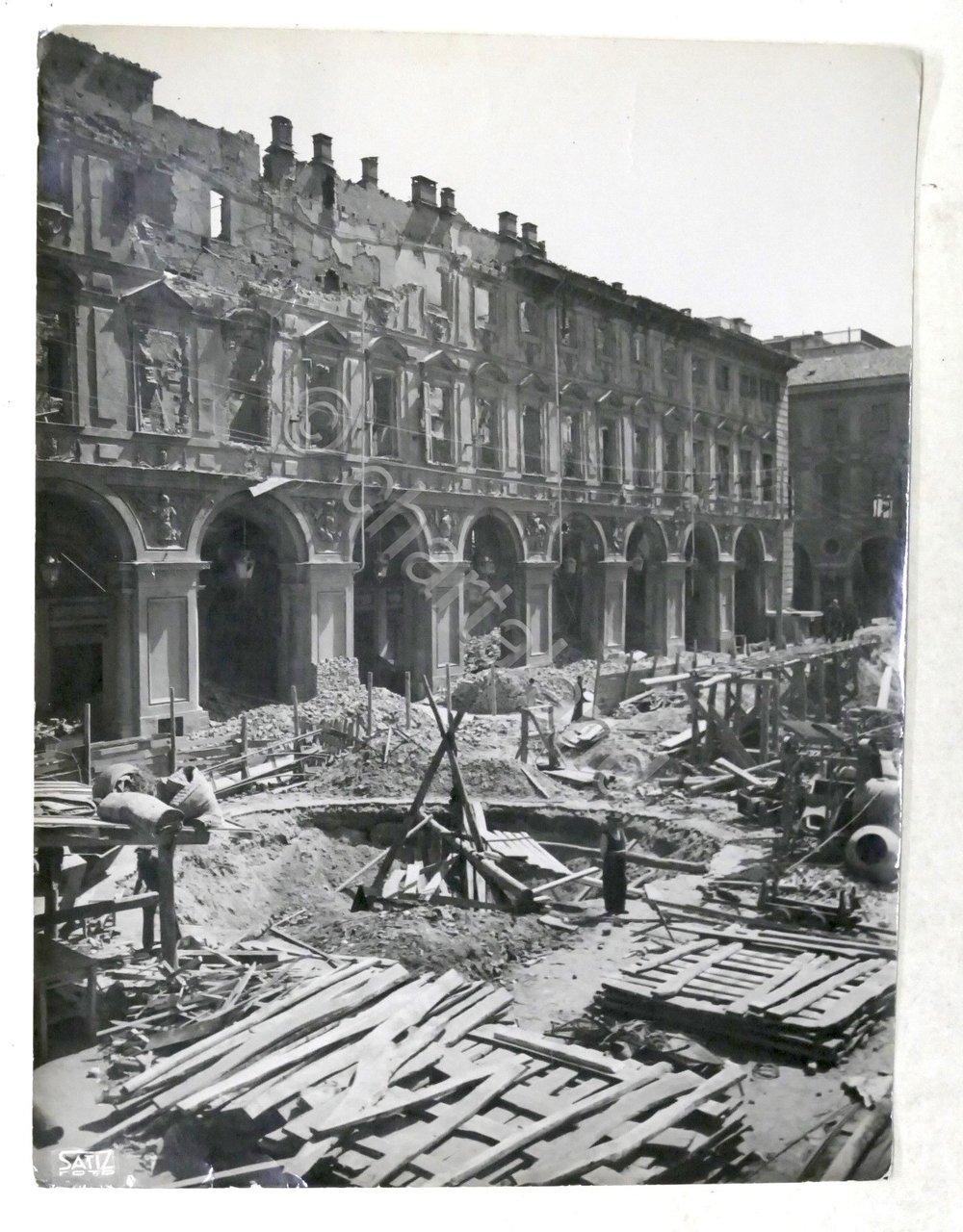 WWII - Fotografia Bombardamento Piazza San Carlo - Torino - …