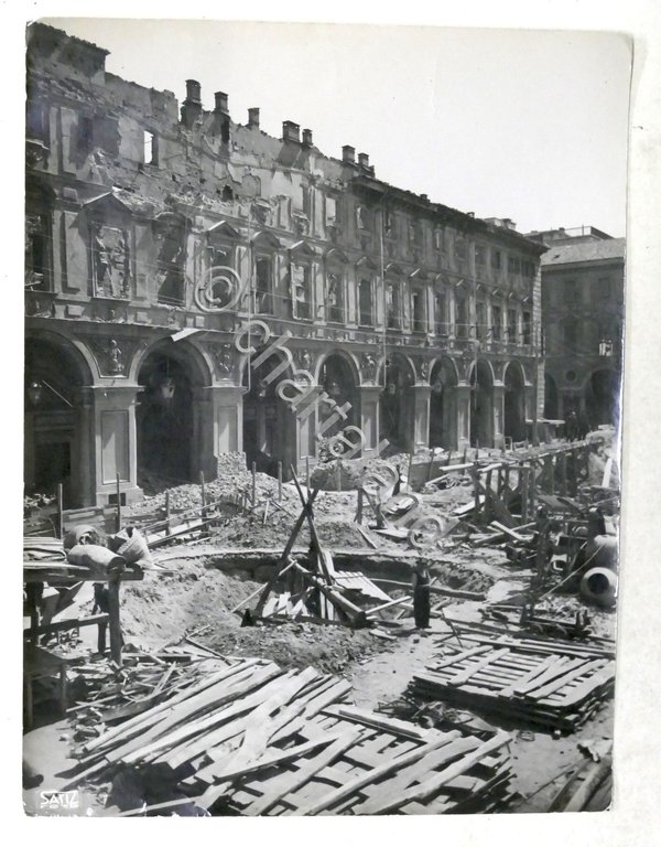 WWII - Fotografia Bombardamento Piazza San Carlo - Torino - …