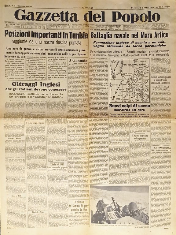 WWII - Gazzetta del Popolo N. 3 - 1943 Battaglia … | Immagine Gallery 1