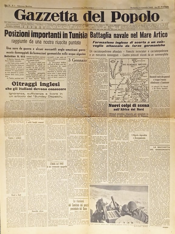 WWII - Gazzetta del Popolo N. 3 - 1943 Battaglia … | Immagine Gallery 2
