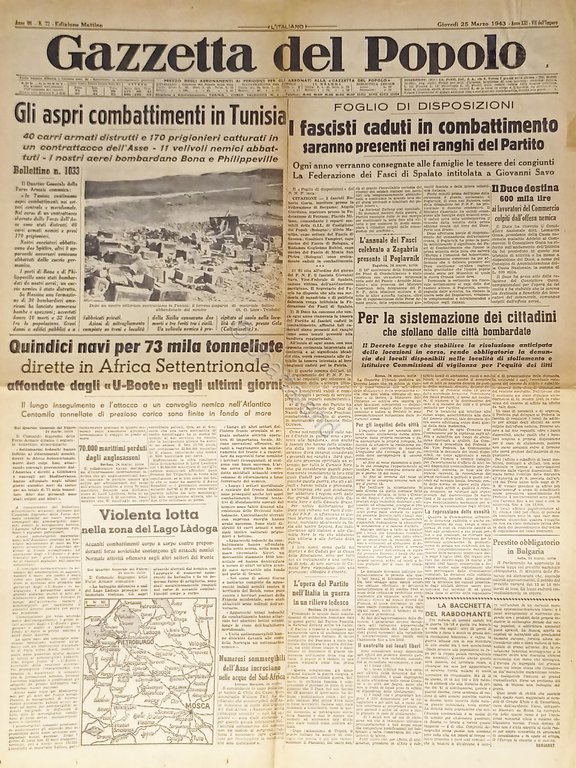 WWII - Gazzetta del Popolo N. 72 - 1943 Gli … | Immagine Gallery 2