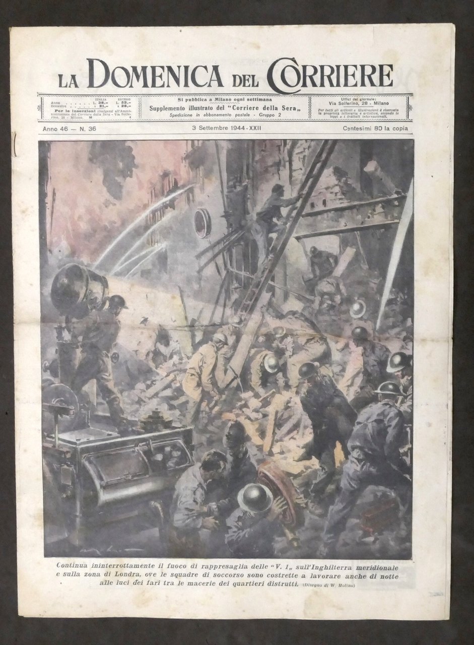 WWII - La Domenica del Corriere N. 36 - 1944 …