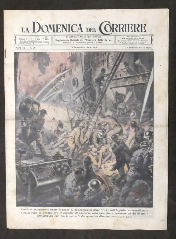WWII - La Domenica del Corriere N. 36 - 1944 …