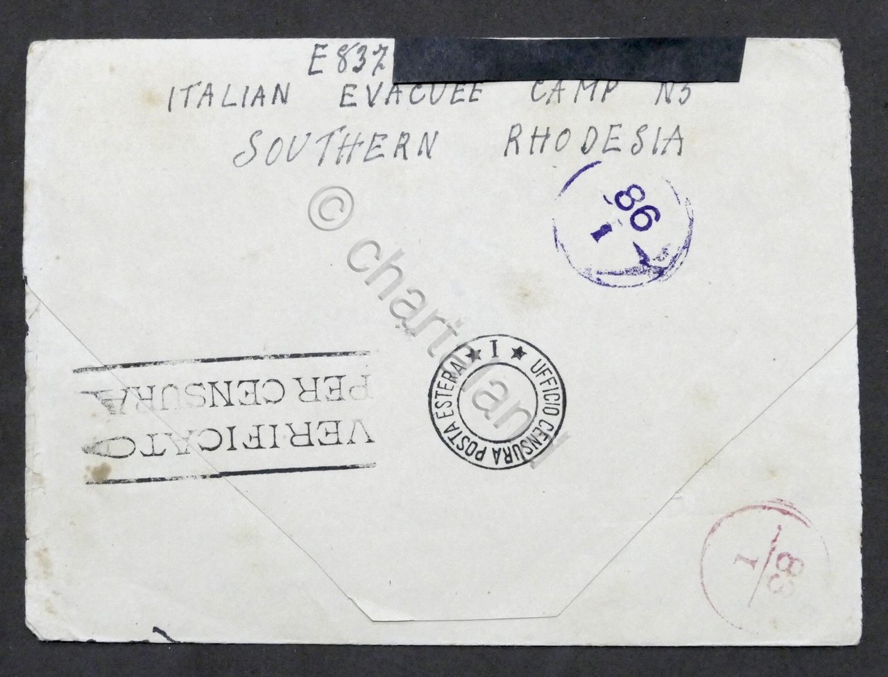 WWII - Lettera da prigioniero italiano - Campo N. 5 …