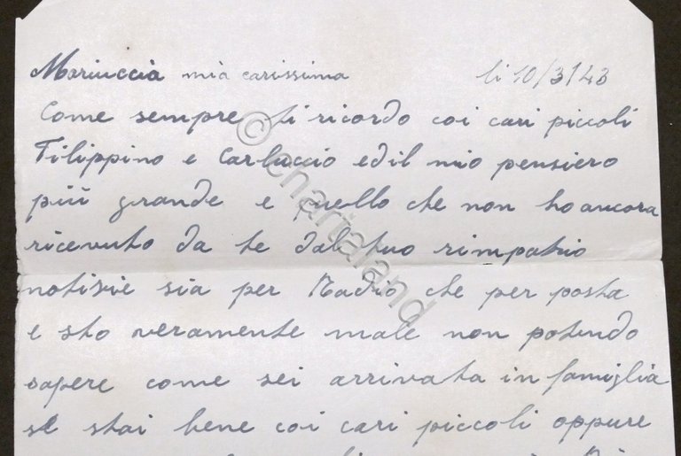 WWII - Lettera da prigioniero italiano - Campo N. 5 …