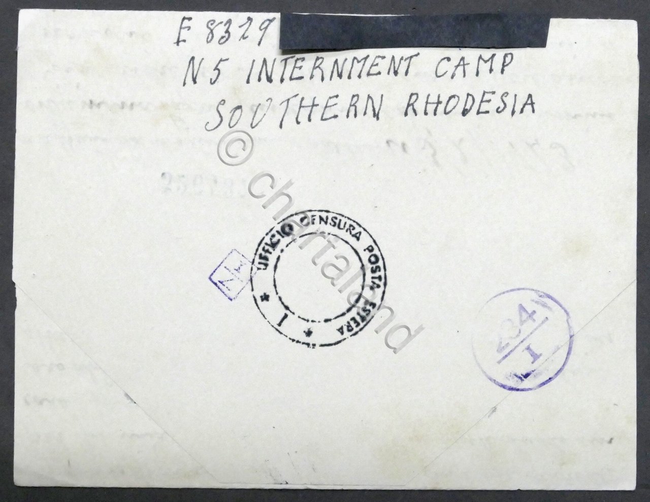 WWII - Lettera da prigioniero italiano - Campo N. 5 …