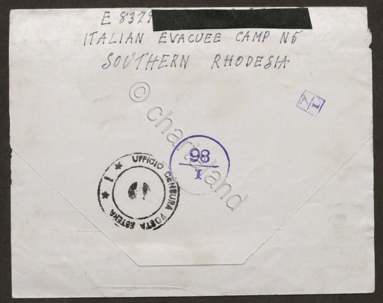WWII - Lettera da prigioniero italiano - Campo N. 5 …