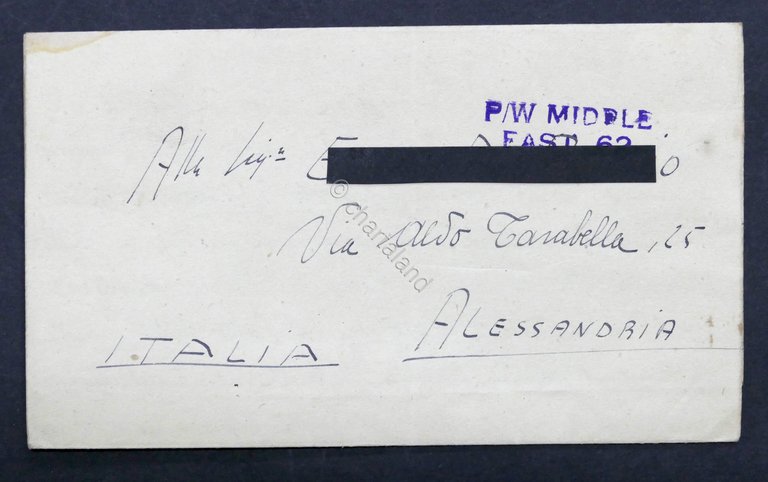 WWII - Lettera Prigioniero di Guerra italiano Campo 304 Middle …