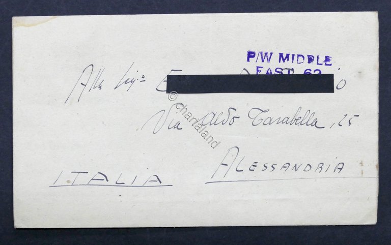 WWII - Lettera Prigioniero di Guerra italiano Campo 304 Middle …