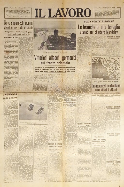 WWII - Quotidiano - Il Lavoro N. 114 - 1942 … | Immagine Gallery 2