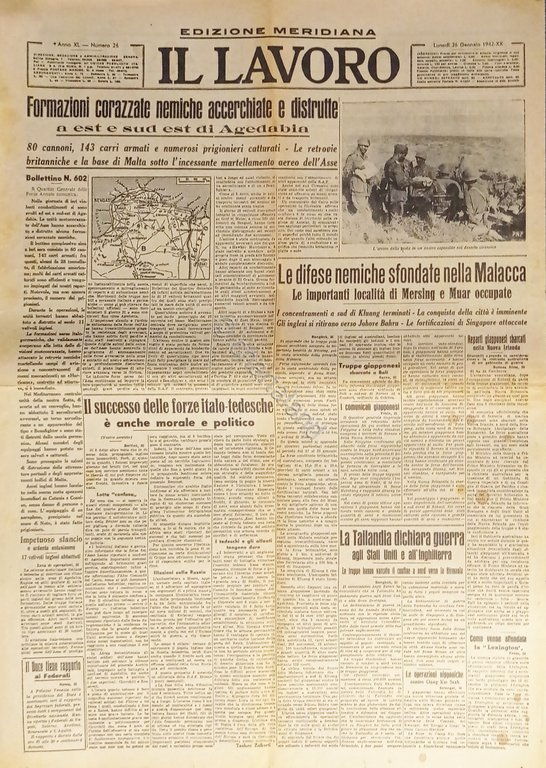 WWII - Quotidiano - Il Lavoro N. 26 - 1942 …
