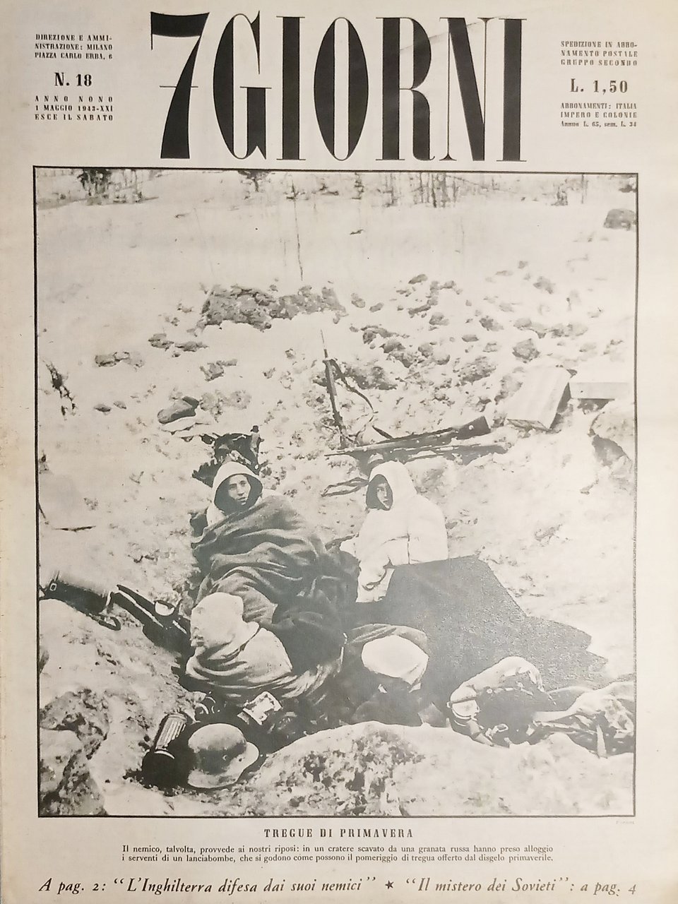 WWII - Settimanale di Attualità - 7 Giorni N. 18 … | Immagine principale