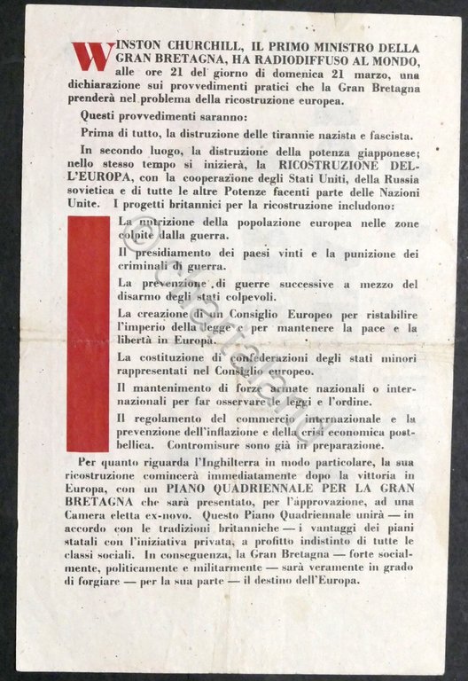 WWII - Volantino Alleati - Dopo la Caduta di Hitler …
