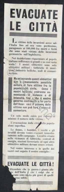 WWII - Volantino Alleati - Le due facce della verità …