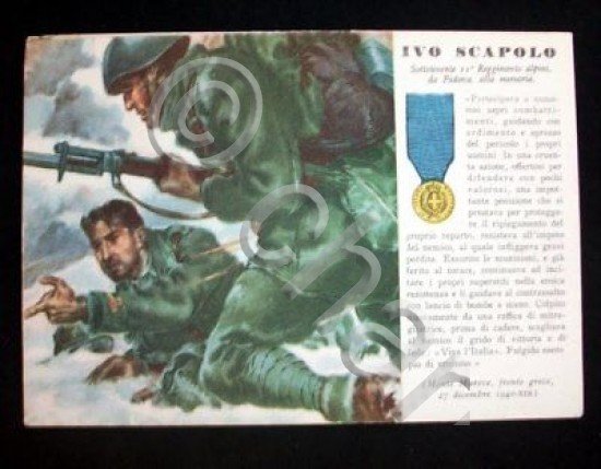 WWII Cartolina - Medaglie d' Oro Guerra 1940 - Scapolo