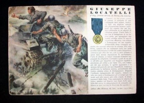 WWII Cartolina - Medaglie d' Oro Guerra 1940 Locatelli