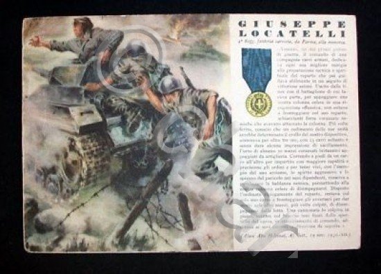 WWII Cartolina - Medaglie d' Oro Guerra 1940 Locatelli