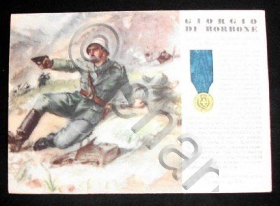 WWII Cartolina - Medaglie d' Oro Guerra 1941 Di Borbone