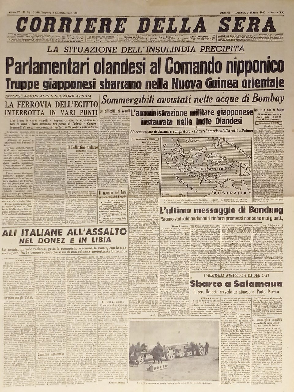 WWII Corriere della Sera N. 58 - 1942 Parlamentari olandesi …