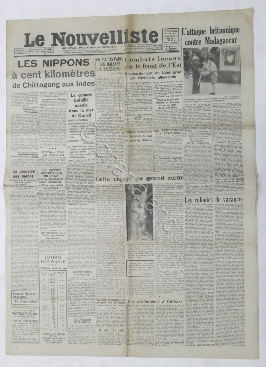 WWII Giornale - Le Nouvelliste - Journal Politique Quotidien - …
