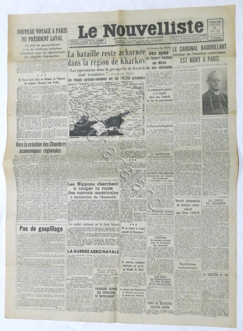 WWII Giornale - Le Nouvelliste - Journal Politique Quotidien - …