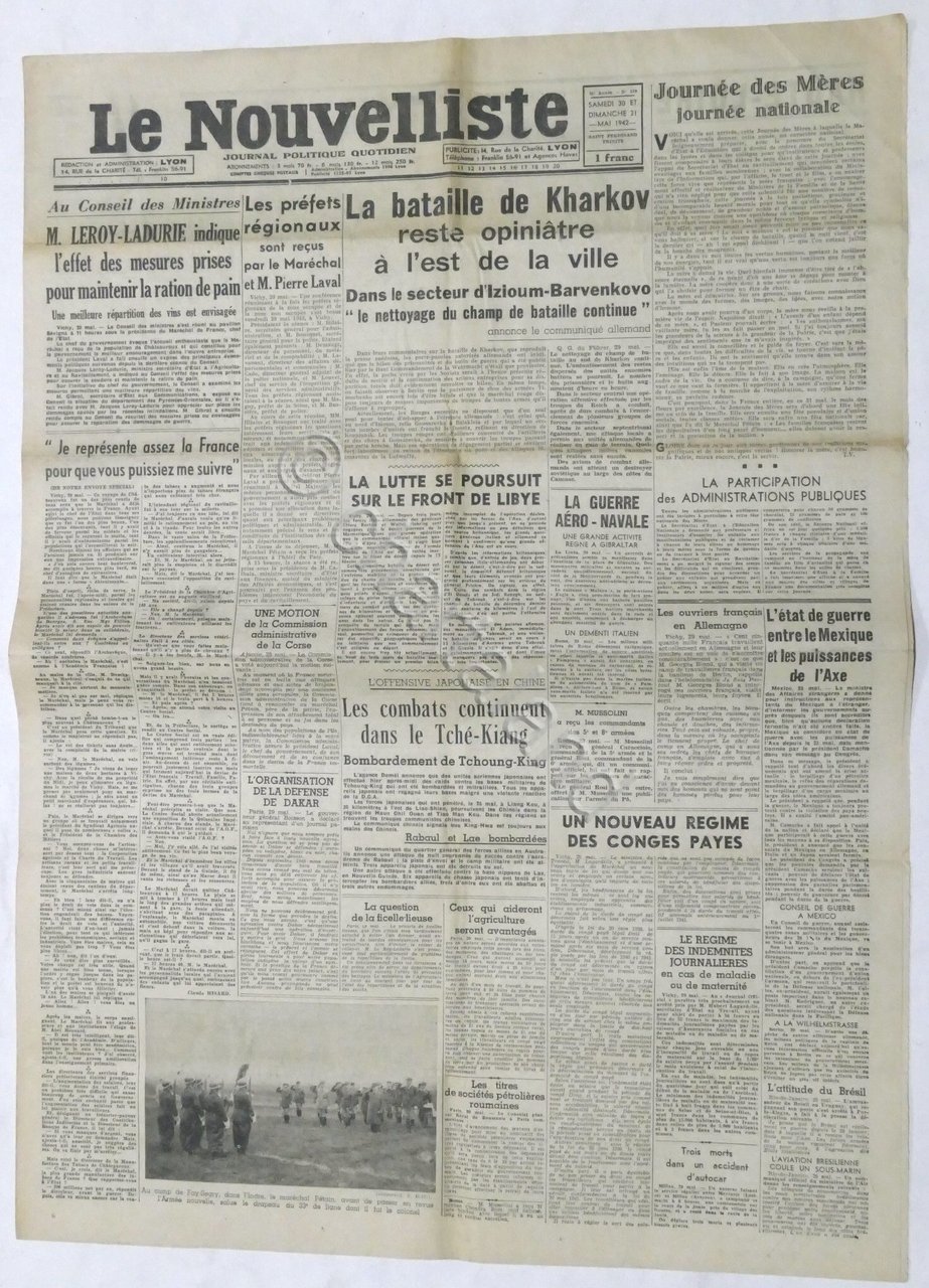 WWII Giornale - Le Nouvelliste - Journal Politique Quotidien - …