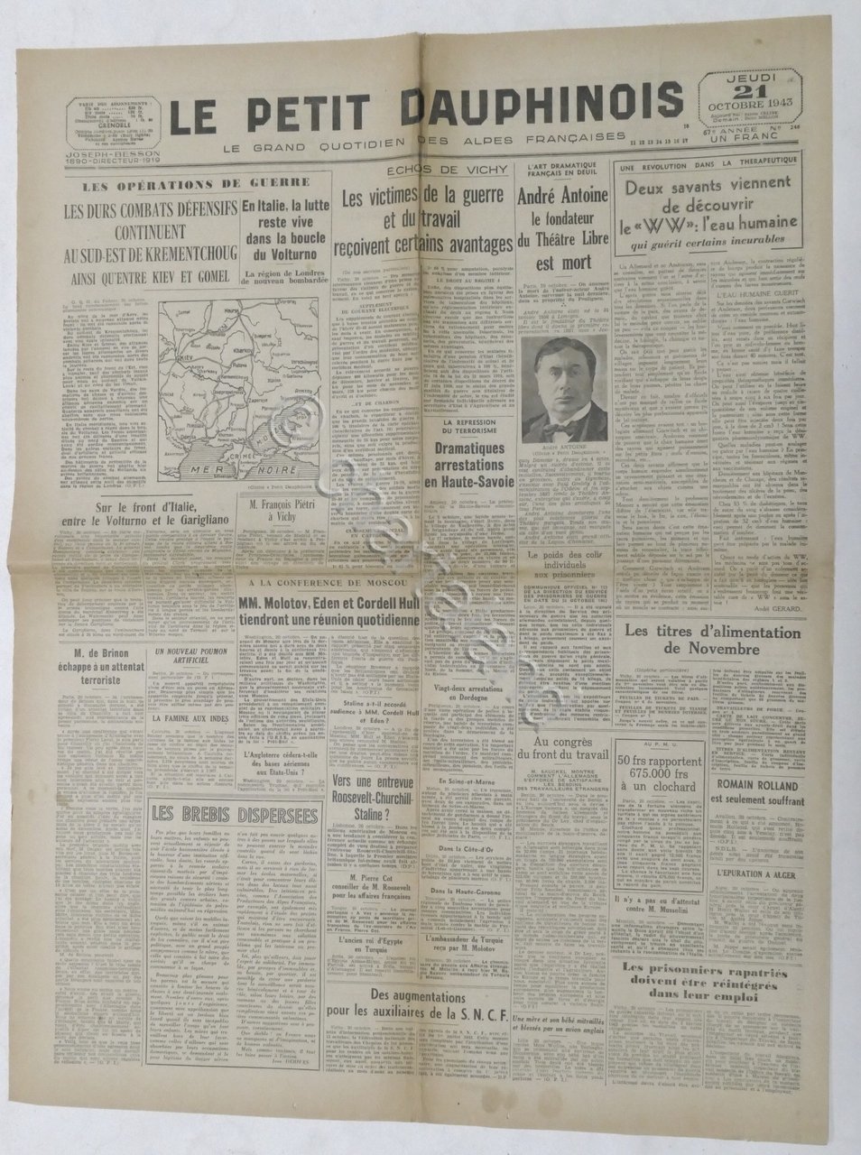 WWII Giornale - Le Petit Dauphinois N. 246 - 1943 …