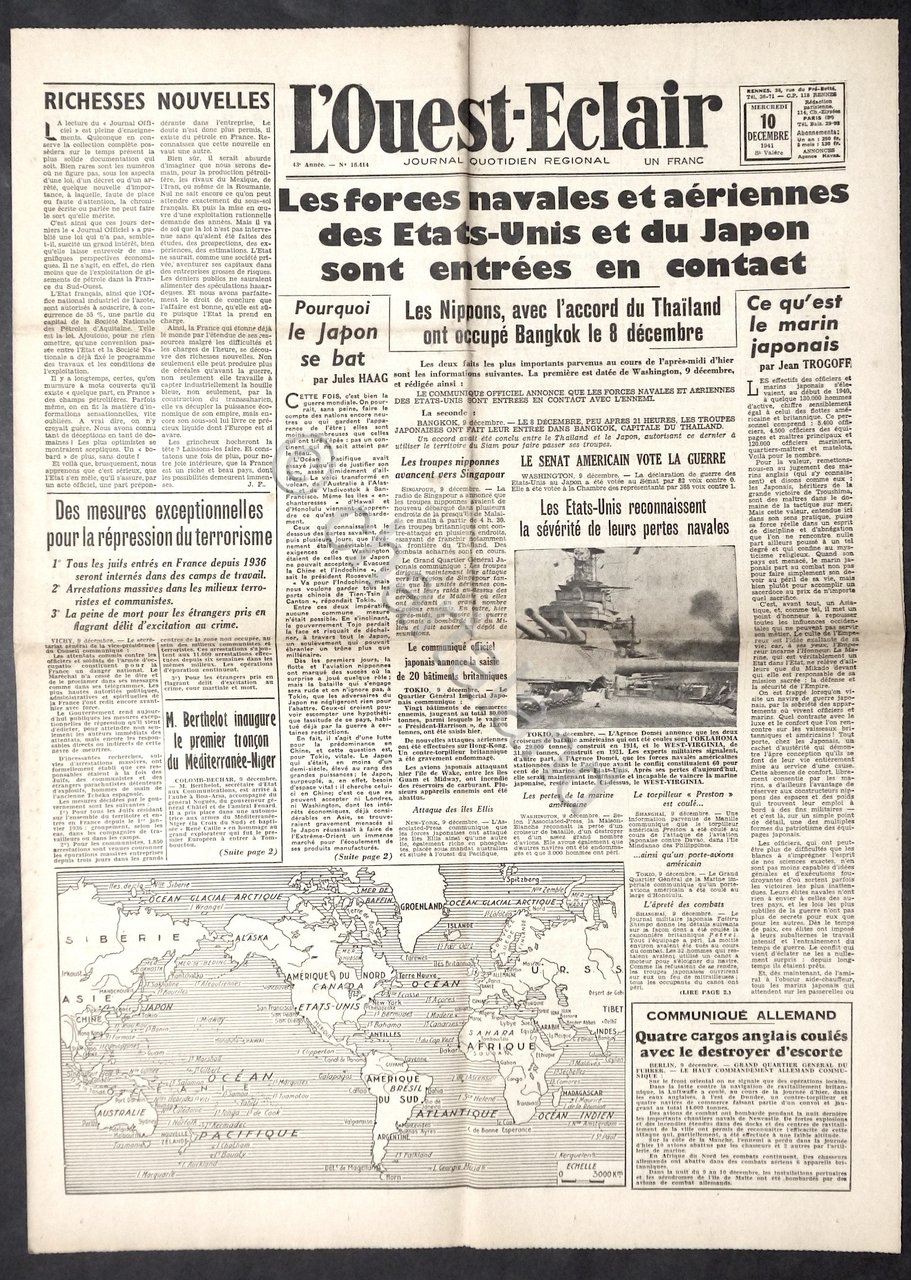 WWII Giornale Francia - L' Ouest-Eclair - N. 16414 - …