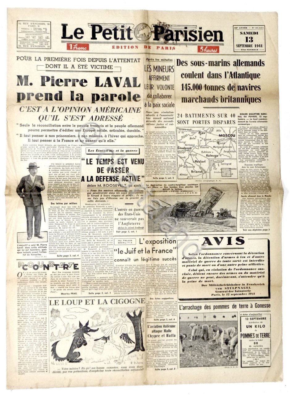 WWII Giornale Francia - Le Petit Parisien - N. 23541 …