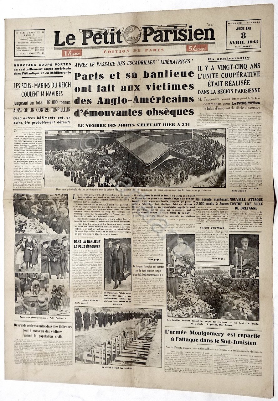 WWII Giornale Francia - Le Petit Parisien - N. 24025 …
